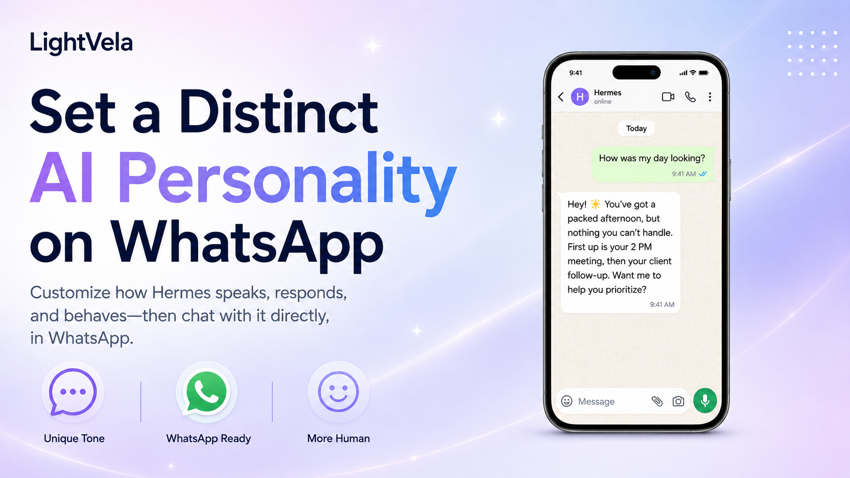 在 WhatsApp 中使用具有独立人格的 Hermes Agent