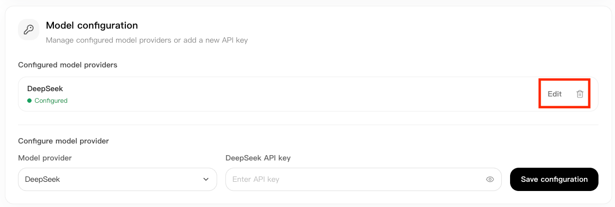 Penyedia DeepSeek Harness yang dikonfigurasi