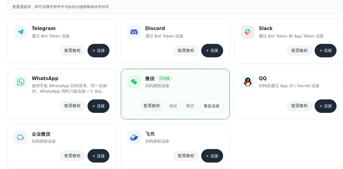国际站中文通道页面,可按需连接聊天软件
