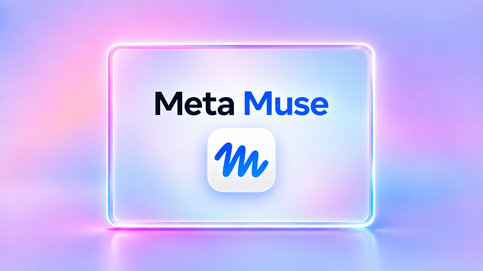 Meta Muse logo on a glowing pastel cover