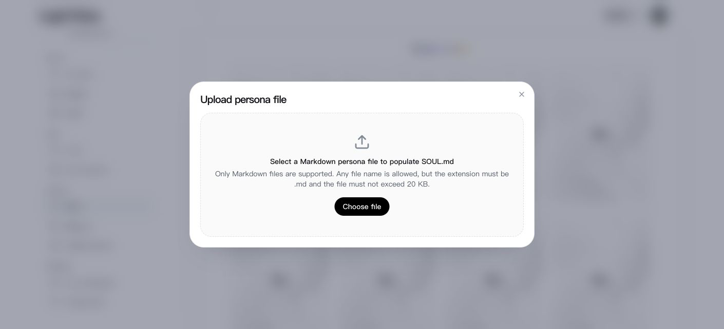 LightVela permite cargar archivos de personalidad personalizados