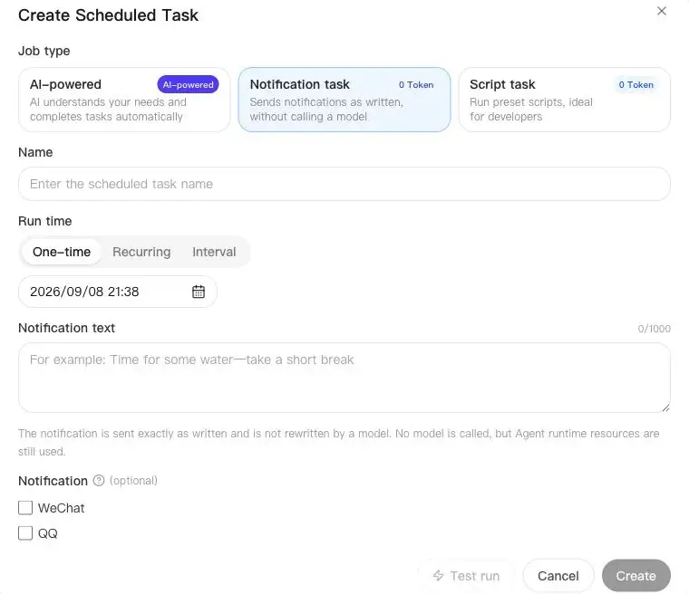 Tugas Terjadwal Kini Mendukung Tugas Notifikasi dan Skrip