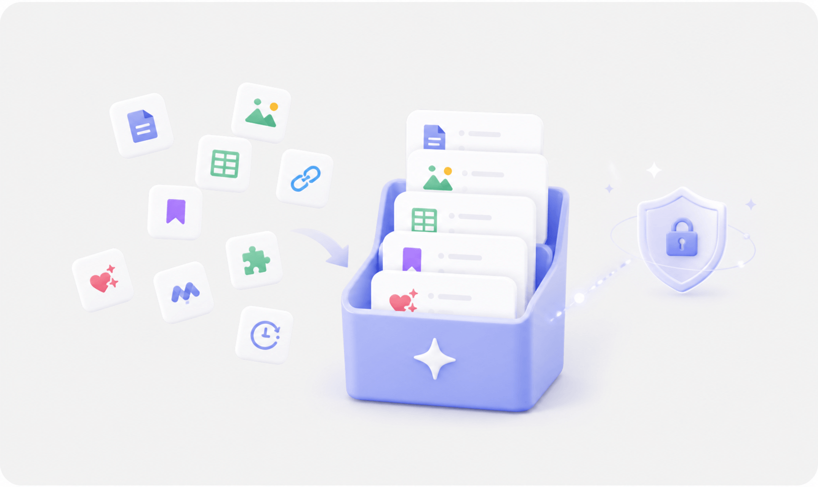 フォルダーに整理されたファイル